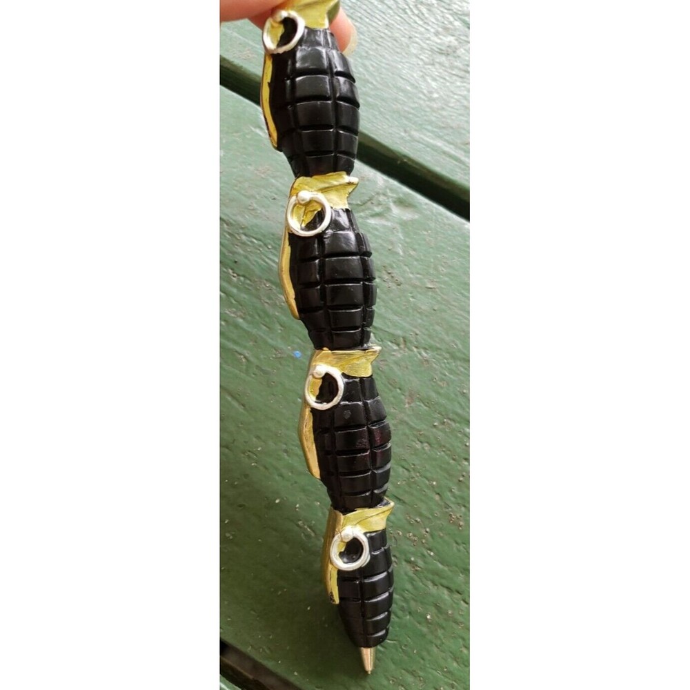 Stacked Grenade Writing Pen Figurine